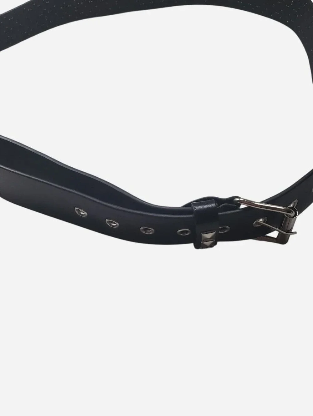 Unbranded Studded Belt Unisex Adults One Size Black Silver Pyramid Studs Punk